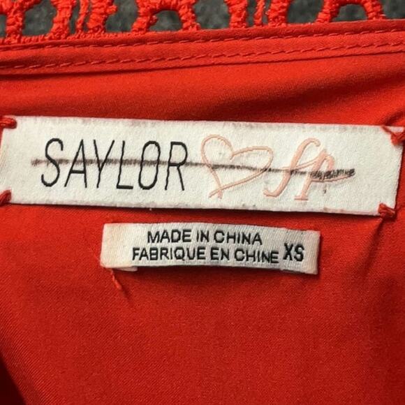 Free People × Saylor Mariah Red Lace Dress - Picture 4 of 5